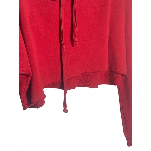 American Eagle Ahh-Mazingly Soft Red Cropped Hoodie - Picture 3 of 5